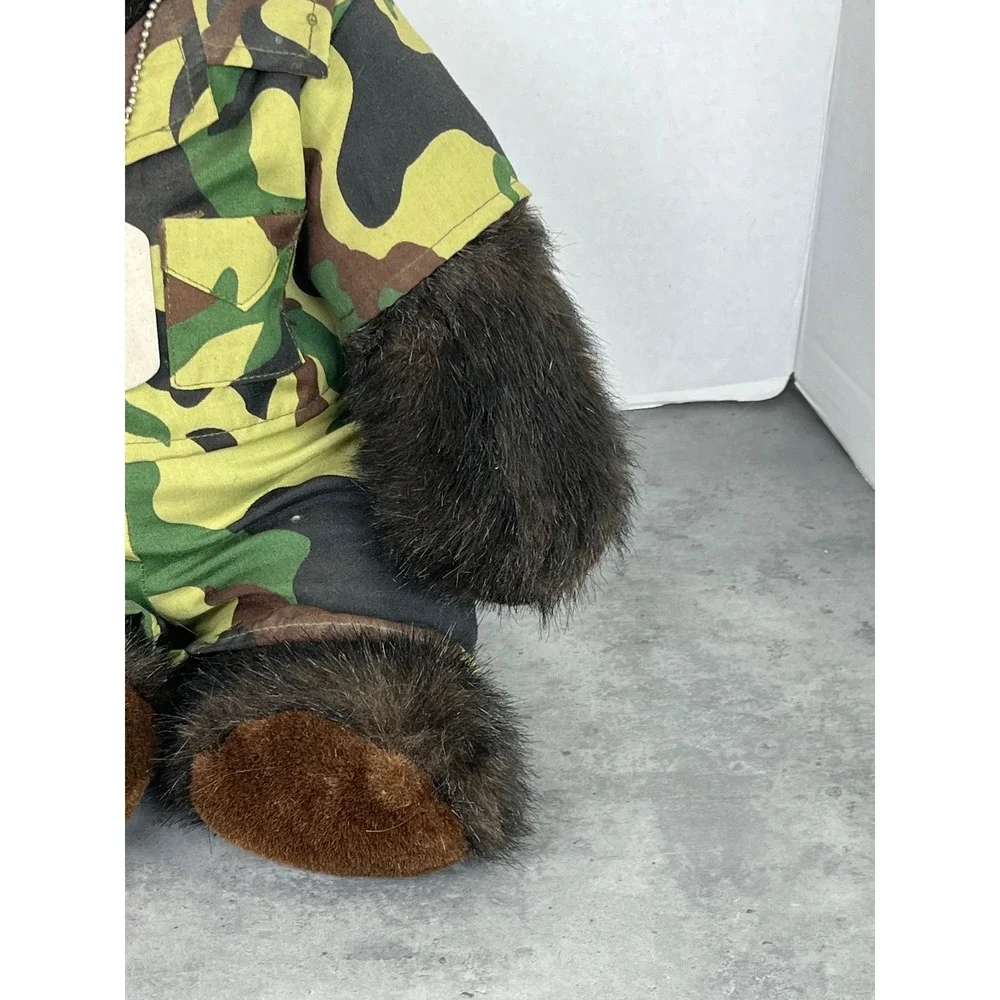 Build-A-Bear Workshop Camo Military Teddy Bear with Sunglasses and‎ Dog Tags